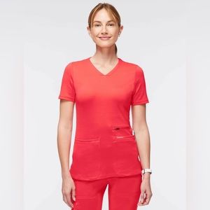 Women's 4-Pocket V-Neck Scrub Top
Color: Coral
Size: XL
Type: Regular